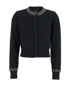Черный кардиган-пуловер из смешанной ткани Pinko, черный