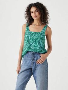 Топ-майка с квадратным вырезом Lotus HUSH, Green/Blue