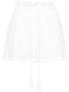 Шорты с английской вышивкой TWINSET, белый