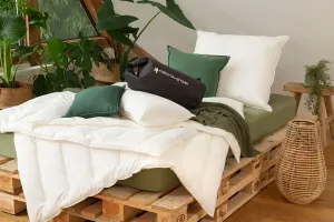 Одеяло Centa-Star из натурального волокна "Veggie", теплое, (1 шт.), пуховое одеяло 135х200 см и других размеров, для лета и зимы 200х135 см, белый