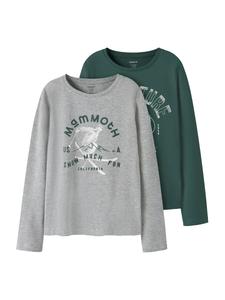 Рубашка NAME IT NKMVux, Mottled Grey/Dark Green