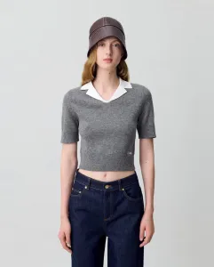 Женский облегающий джемпер из тонкого трикотажа Claudie Pierlot, серый