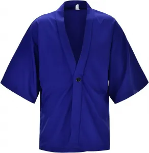 Мужская мотоциклетная куртка, одобренная для ношения на мотоцикле - однотонная куртка-кимоно с открытыми плечами, мужской кардиган, белый, мужской размер L, синий, Blue