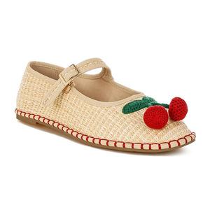 Женские балетки Mary Jane с вишневым акцентом для бранча Rag & Co, Beige