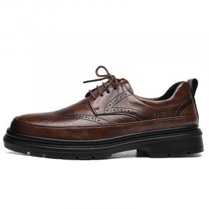 PEHL Мужские повседневные туфли мужские низкие топы коричневые, цвет Brown