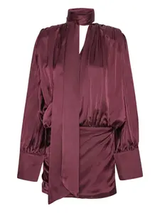 Платье мини с V-образным вырезом ROTATE BIRGER CHRISTENSEN, красный