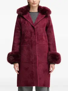 Пальто с отделкой из искусственного меха Joseph Ribkoff, красный