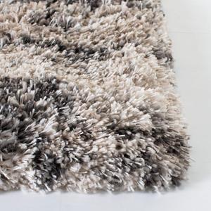 Ковер-дорожка SAFAVIEH, 61 x 244 см, Iceland Shag Collection, Cream & Grey, современный дизайн, легкий уход, идеально для помещений с высокой проходимостью в гостиной, спальне (ISG519A)