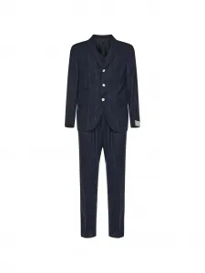 Однобортные костюмы в тонкую полоску Eleventy, синий
