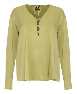 Блузка из вискозы Pinko, зеленый