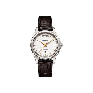 Hamilton Часы Jazzmaster Day Date Auto H32505511, White Dial Dark Brown Strap