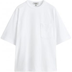 COS Футболка мужская белая с круглым вырезом