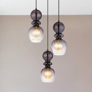 Подвесной светильник Globo Lighting Clarity Typ A, дымчатое стекло / железо - 3-х ламповый
