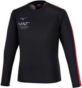 Тренировочная футболка для легкой атлетики NXT, с длинным рукавом, влагоотводящая, быстросохнущая, покрой Dynamotion, U2MAB502 Mizuno, черный
