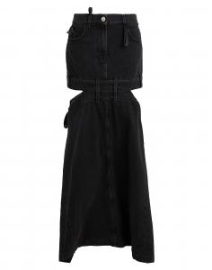 Джинсовая юбка The Attico, черный