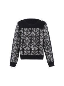 Женский вязаный свитер с пайетками в ЧЕРНОМ цвете faina