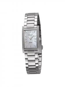 Небольшие серебряные аналоговые наручные часы (примерно 20 x 32,5 мм) с металлическим браслетом Regent