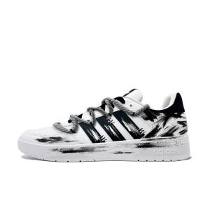 Adidas Neo Кроссовки Courtbeat Dark Shadow Graffiti с низким верхом, устойчивые к истиранию, для скейтбординга, мужские, черные