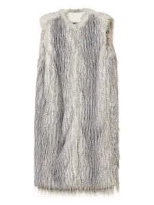 Шуба из искусственного меха без рукавов TWINSET, белый