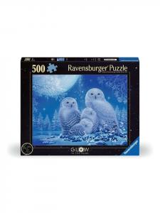 Пазл Ravensburger из 500 деталей, совы в лунном свете, красочный