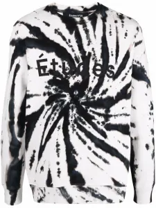 Толстовка из органического хлопка с принтом тай-дай Études Studio, белый