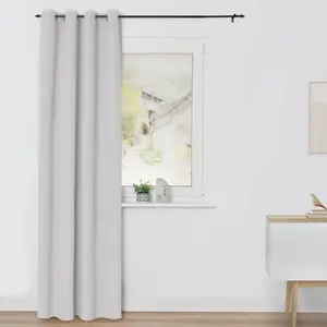 Затемняющая штора Затемняющая штора с люверсами, затемняющая ткань (1 штука) Люверсы 1 шт., непрозрачная, затемняющая Lichtblick Original, белый