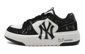 Черные и унисекс низкие кеды для скейтборда Chunky Liner Starry Night Scorpio Waterproof and Wear resistant MLB, черный/белый