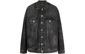 Джинсовая куртка мужская черная Balenciaga, черный