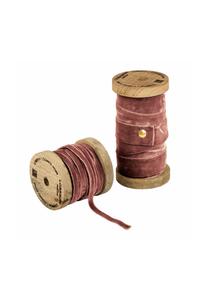 Набор бархатных лент из 2 штук Liandis розовый Loberon, розовый