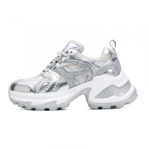 Кроссовки JEEP SPIRIT Chunky Sneakers Women's Low-top, серебряный