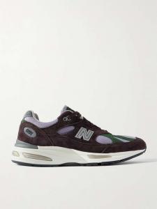 991 кроссовки с отделкой из кожи и замши и сеткой New Balance, коричневый