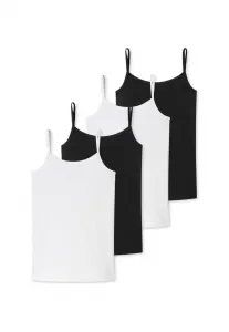 95/5 хлопок, 4 шт. в упаковке, майка-топ на бретелях. Schiesser, Schwarz Weiß