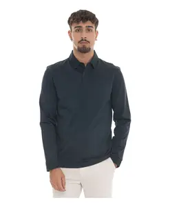 Рубашка-Поло с микропринтом в виде плитки Hugo, синий