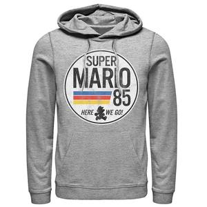 Мужская винтажная толстовка в стиле ретро Nintendo Super Mario Here We Go '85 Licensed Character, цвет Athletic Heather
