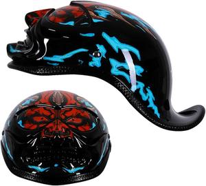 Полушлем FVCNGP FVC509 с узором, черный / красный / синий