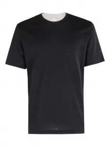 Хлопковая футболка с короткими рукавами Eleventy, черный