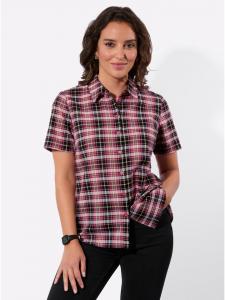 Клетчатая блузка в клетку цвета фламинго и темно-синего цвета WITT WEIDEN