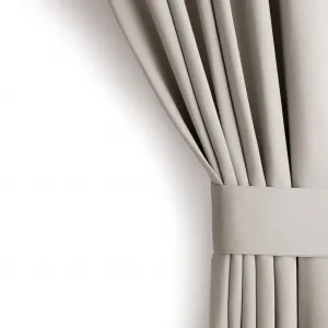 Штора на люверсах, плотная, 140 x 270 см, светло-бежевая, однотонная AmeliaHome