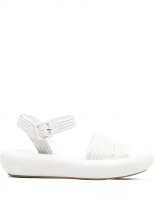 Сандалии с открытым носком и пряжкой Christian Louboutin, белый