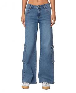 Джинсы-карго Edikted Lunar с низкой посадкой, синий