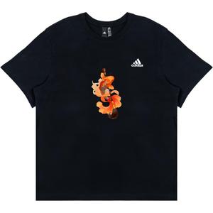 Футболка Unisex с 3 полосками Adidas, черный