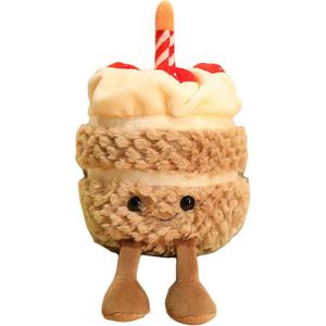 Плюшевый брелок в виде кактуса-торта, высота 16 см QICAIYANG, хаки