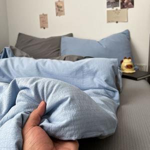 AVIVI Пододеяльник на 180x220 см, простыня, осенний синий лунный серый