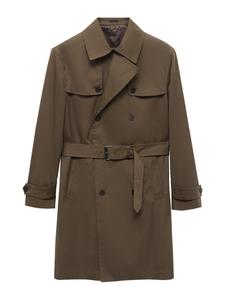 Пальто межсезонное MANGO MAN, хаки