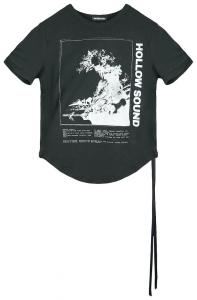 Микрофутболка Ann Demeulemeester Hollow Sound Print Floor, черный
