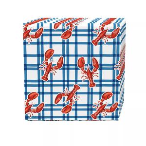 Набор салфеток из 4 шт., 100 % хлопок, 20x20 дюймов, чек для пикника с лобстером