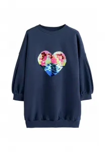 Повседневное платье стандартного кроя Next, Navy Sequin Heart