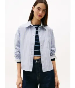 Рубашка oversize fit Tommy Jeans, небесно-голубой