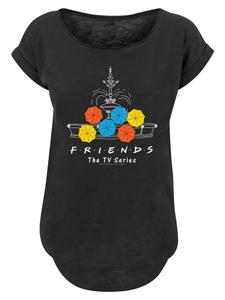 Длинная футболка с изображением Зонтика из сериала Друзья черного цвета F4NT4STIC