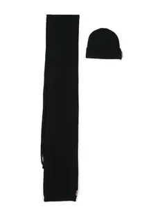 Комплект из шапки бини и шарфа DSQUARED2, черный